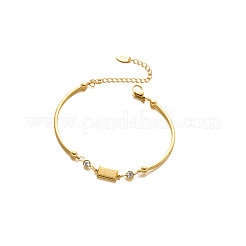 Bracciali a maglie in acciaio inossidabile 304 con strass incastonati&nbsp;WG2A3A5-01