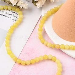 Chapelets de perles en jade citron naturel&nbsp;G-H1631-6MM