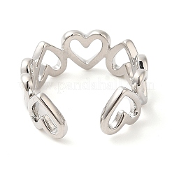 Offener Manschettenring aus Messing mit Rack-Beschichtung für Damen&nbsp;RJEW-Q770-30P