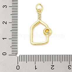 Cremagliera placcatura micro ottone spianare pendenti zirconi&nbsp;KK-Z074-69G
