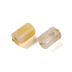 Pendenti in agata naturale con fiori di ciliegio&nbsp;G-G110-04B-01