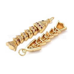 Ottone micro spianare pendenti zirconi&nbsp;KK-C143-41C-G