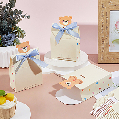 10 Stück Bären-Faltgeschenkbox aus Papier&nbsp;CON-WH0001-77B