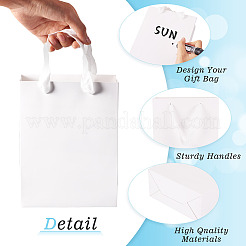15 Stück rechteckige Geschenk-Aufbewahrungstaschen aus Papier in 3 Größen mit Griff&nbsp;ABAG-TA0001-73A