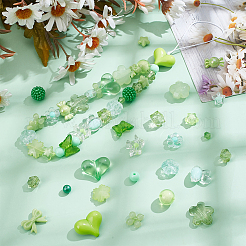 339 Stück 24 Stile transparente und undurchsichtige Acrylperlen-Kits&nbsp;TACR-PH0001-86
