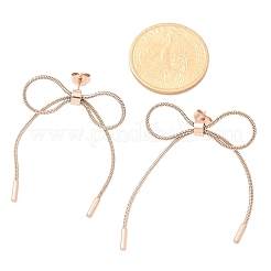 Schmetterlings-Ohrstecker aus 304 Edelstahl&nbsp;DJEW-B108-10RG