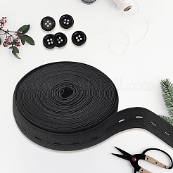 Cordon/bandes élastiques plats de 5 m avec boutonnière&nbsp;DIY-CY0002-13B