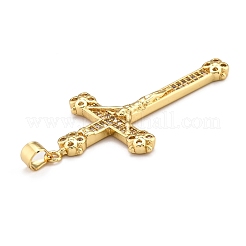 Pendenti in zirconi cubici trasparenti in micro pavè di ottone&nbsp;ZIRC-J025-43G