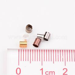 1 Box 6 Farben Antik Bronze & Rot Kupfer & Gold & Silber & Platin & Schwarzrohr Messing Crimpperlen&nbsp;KK-X0037-NR-B