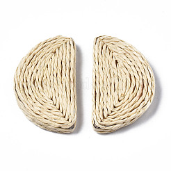 Perle di canna fatte a mano / perle intrecciate di rattan&nbsp;WOVE-S119-20B
