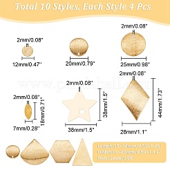 40 Stück Charms aus Zinklegierung in 10 Stilen&nbsp;PALLOY-AR0001-33