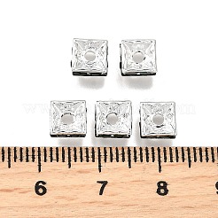 Abalorios de latón Diamante de imitación espaciador&nbsp;RSB072-12S