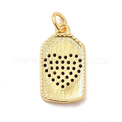 Porte micro ouvrent pendentifs zircone cubique en laiton de placage&nbsp;KK-K270-27G