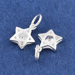 925 dije de circonita cúbica transparente pavé de plata esterlina&nbsp;STER-A049-08C-S