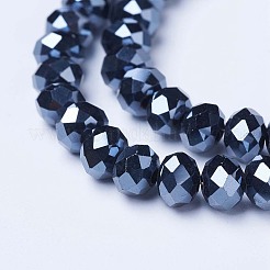 Chapelets de perles en verre électroplaqué&nbsp;LS-EGLA-A034-P6mm-A18