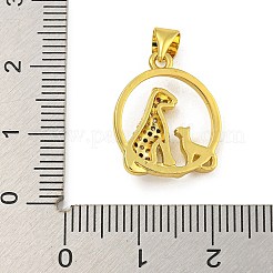 Cremagliera placcatura micro ottone spianare pendenti zirconi&nbsp;KK-C074-24G-01