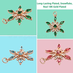 6 pièces 3 pendentifs en zircone cubique en laiton de style&nbsp;sgZIRC-SZ0001-80RG