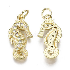 Pendenti in zirconi cubici trasparenti in micro pavè di ottone&nbsp;ZIRC-N039-095-NF