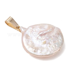 Anhänger aus natürlichen Barock-Keshi-Perlen mit Edelstahl-Schnappverschlüssen&nbsp;PALLOY-JF05101