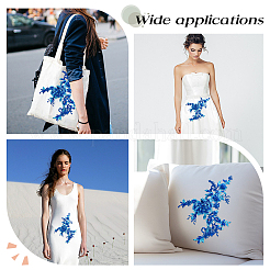 Blumen-Polyester-Stickerei zum Aufnähen von Applikationen&nbsp;PATC-WH0020-33E