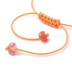 Armband aus natürlichen und synthetischen gemischten Edelsteinsplittern und kreuzgeflochtenen Perlen für Damen&nbsp;BJEW-JB09254