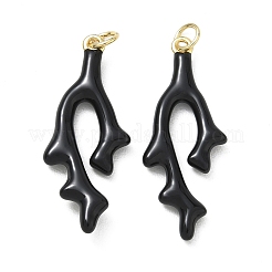 Pendentifs d'émail en laiton &nbsp;KK-CBAD360-14G