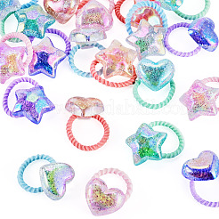 20 Stück Haaraccessoires für Mädchen aus Polyester und Kunststoff&nbsp;OHAR-TA0001-18
