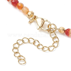Colliers de perles rondes en cornaline naturelle pour la plage d'été&nbsp;NJEW-JN05262-04