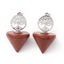 Pendentifs en pierre précieuse naturelle & synthétique&nbsp;G-E150-04P