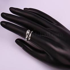 Echte platinierte verstellbare Messing-Fingerringe für Frauen&nbsp;RJEW-BB07574-C