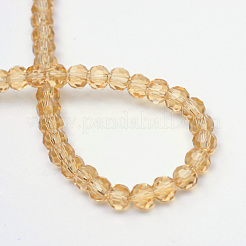 Fili di perline di vetro trasparente&nbsp;GLAA-R166-3mm-01A