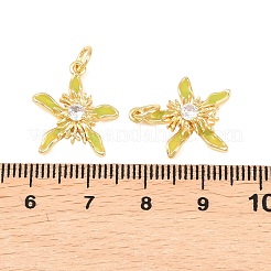 Anhänger aus klarem Zirkonia aus Messing&nbsp;KK-F931-11G