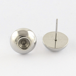 Set di orecchini a bottone in acciaio inossidabile 201 anti-ossidazione&nbsp;STAS-R086-04