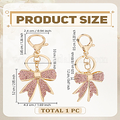 1 portachiavi con fiocco in strass in lega&nbsp;KEYC-LP0001-36