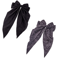 2 Stück Haarspangen mit Schleife aus Polyester/Stoff in 2 Stilen für Frauen und Mädchen&nbsp;DIY-TA0011-57