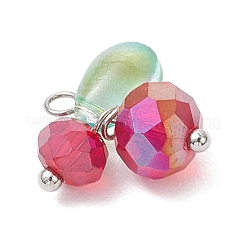 7 Stück 7 Farben galvanisierte Glasanhänger&nbsp;PALLOY-TA00299