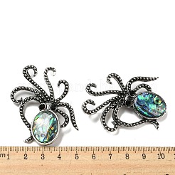 Natürliche Paua-Muschel/Abalone-Muschel-Oktopus-Brosche&nbsp;X-FIND-Z032-03B
