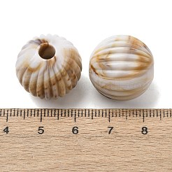 Perline europee in acrilico opaco bicolore effetto pietra preziosa&nbsp;SACR-K005-04D