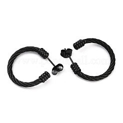 Ionenplattierung (IP) 304 Edelstahl Twist Ohrstecker für Frauen&nbsp;EJEW-M023-07A