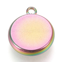 Pendentifs cabochons en acier inoxydable 304 avec placage ionique (IP)&nbsp;STAS-K202-03D-M