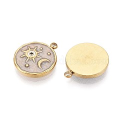 Pendentifs en acier inoxydable 304 et émail&nbsp;STAS-T068-79B