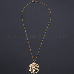 201 colliers pendentifs en acier inoxydable&nbsp;NJEW-S105-JN700-45-2