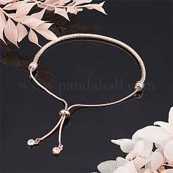 PVD Vakuumbeschichtung verstellbares Messing Schiebearmband/Boloarmband&nbsp;BJEW-CJ0001-02RG