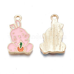 Pendentifs d'émail en alliage&nbsp;PALLOY-N170-031B-NR