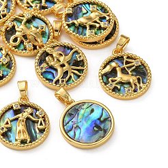 Pendentifs en laiton zircon cubique transparent&nbsp;KK-L266-03G