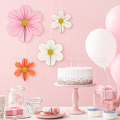 Éventails en papier à fleurs à faire soi-même pour décorations de mariage&nbsp;DIY-WH0671-189A