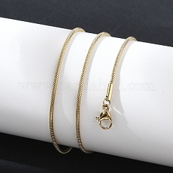 Collier à chaîne serpent ronde en acier inoxydable 304 avec placage ionique (IP) pour femme&nbsp;NJEW-G097-01G