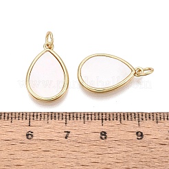 Natürliche weiße Muschel Anhänger&nbsp;KK-Q072-01G