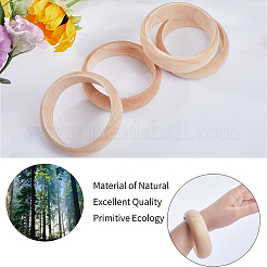 Bracelet uni en bois brut pour femme&nbsp;BJEW-WH0018-17