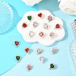 6 Stück 6 Farben k9 Glasverbinder Charms&nbsp;FIND-YW0010-80